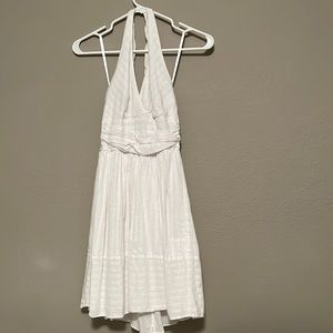 White halter top dress